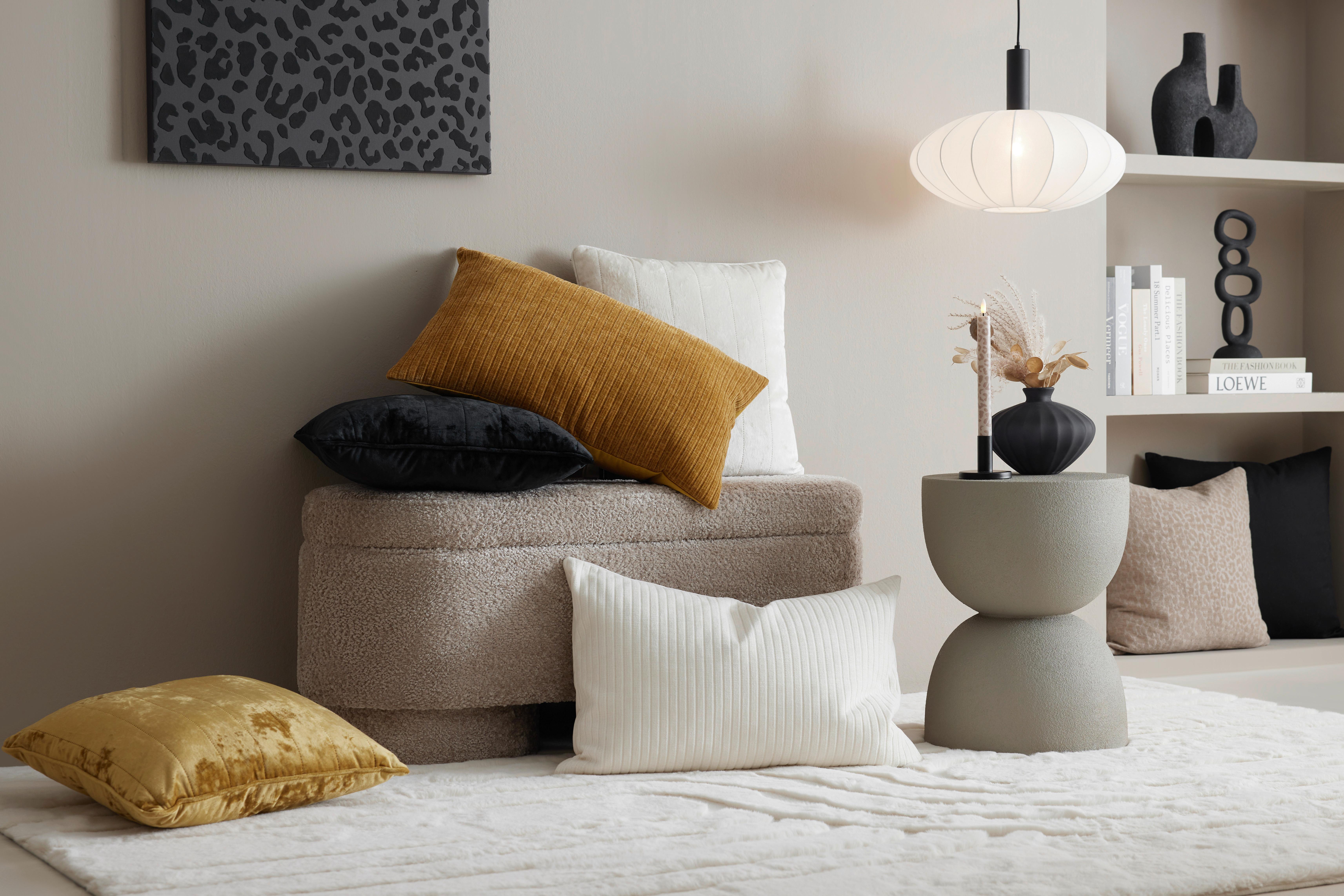 HÄNGLAMPA MODERN - vit/svart, Modern, metall/textil (40/120cm) - Mömax
