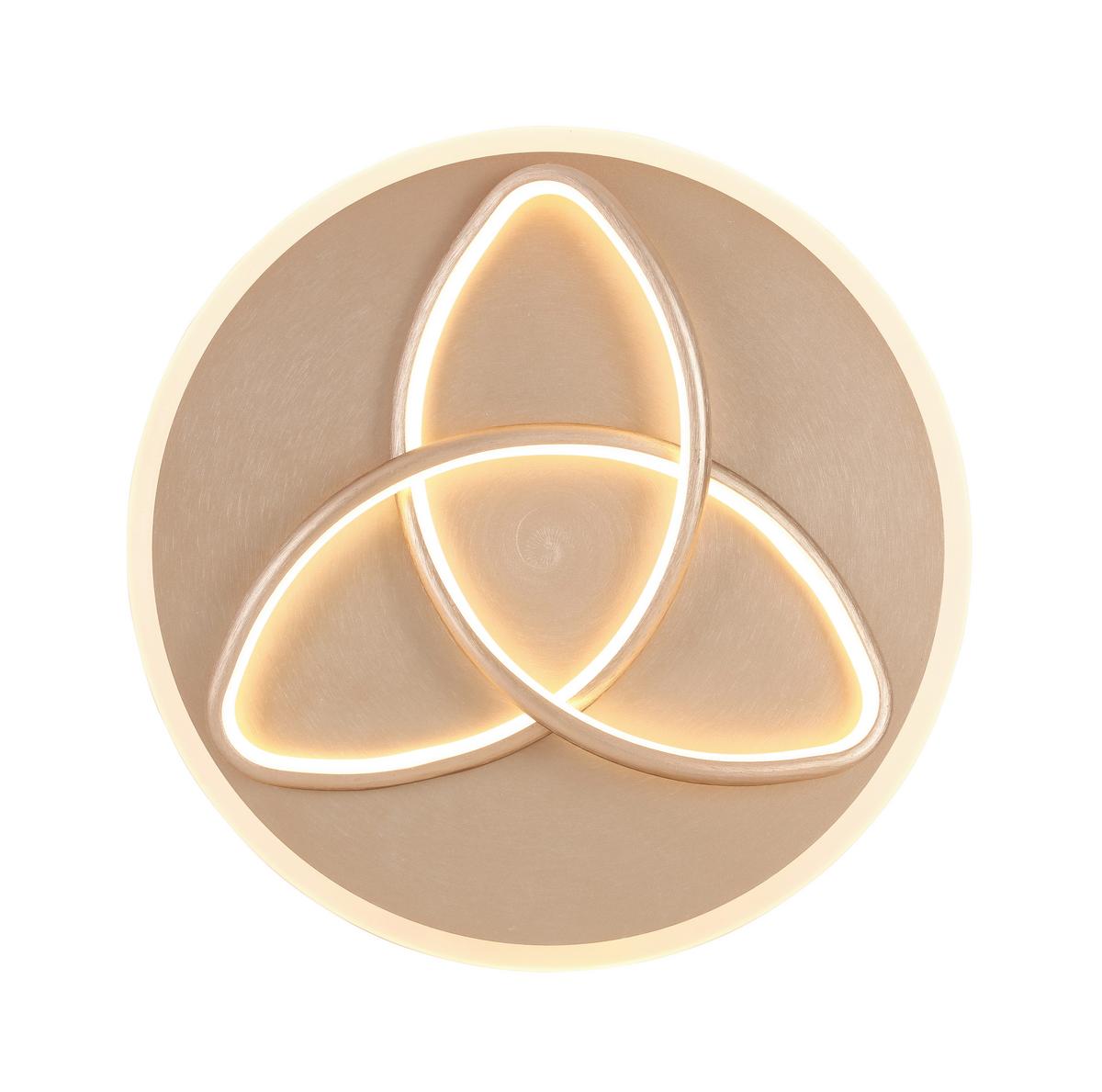 LAMPA SUFITOWA LED FIBMO - cappuccino, Modern, tworzywo sztuczne/metal (40/7cm) - Premium Living