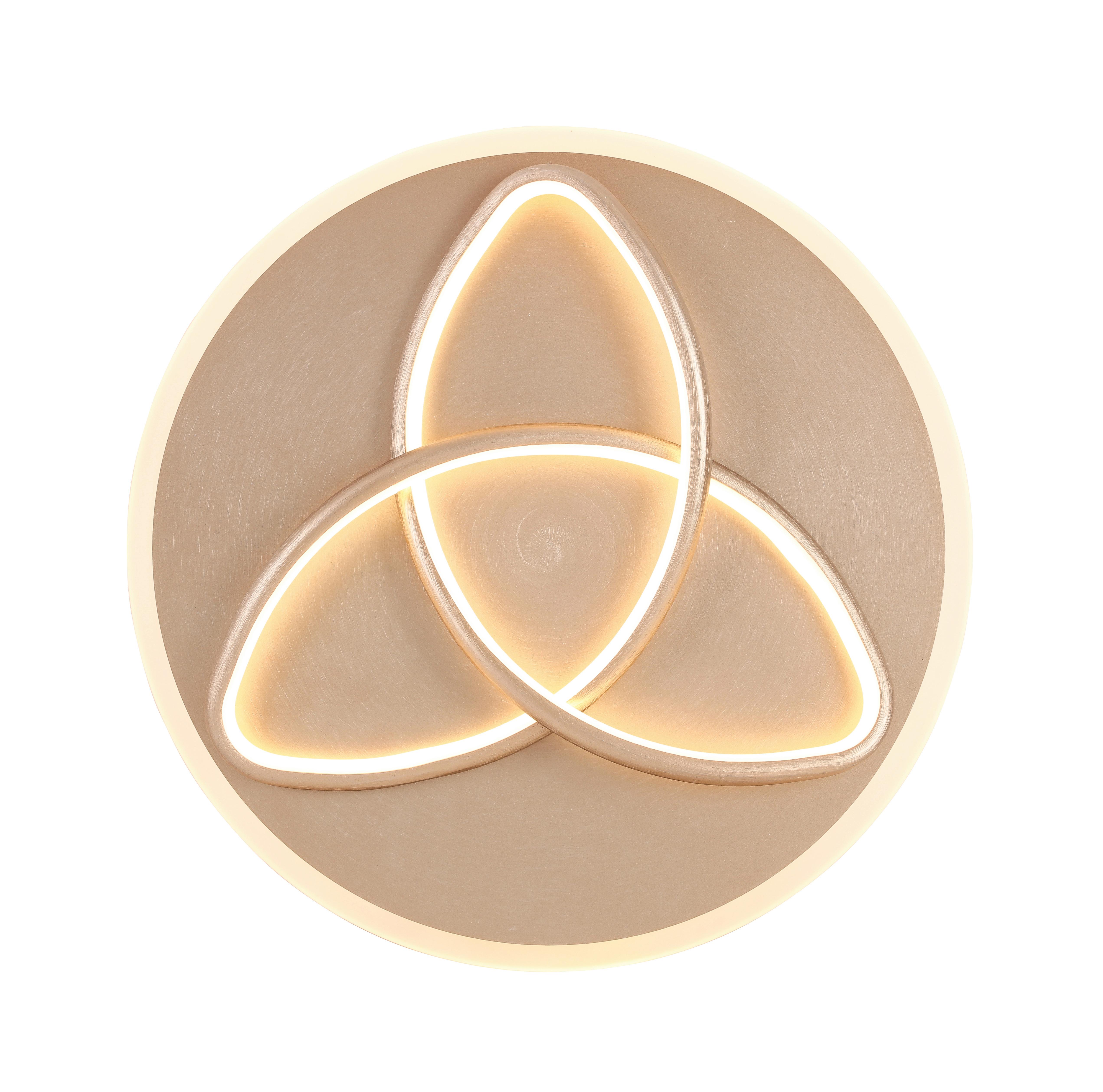 LED-TAKLAMPA FIBMO - cappuccino, Modern, metall/plast (40/7cm) - Premium Living