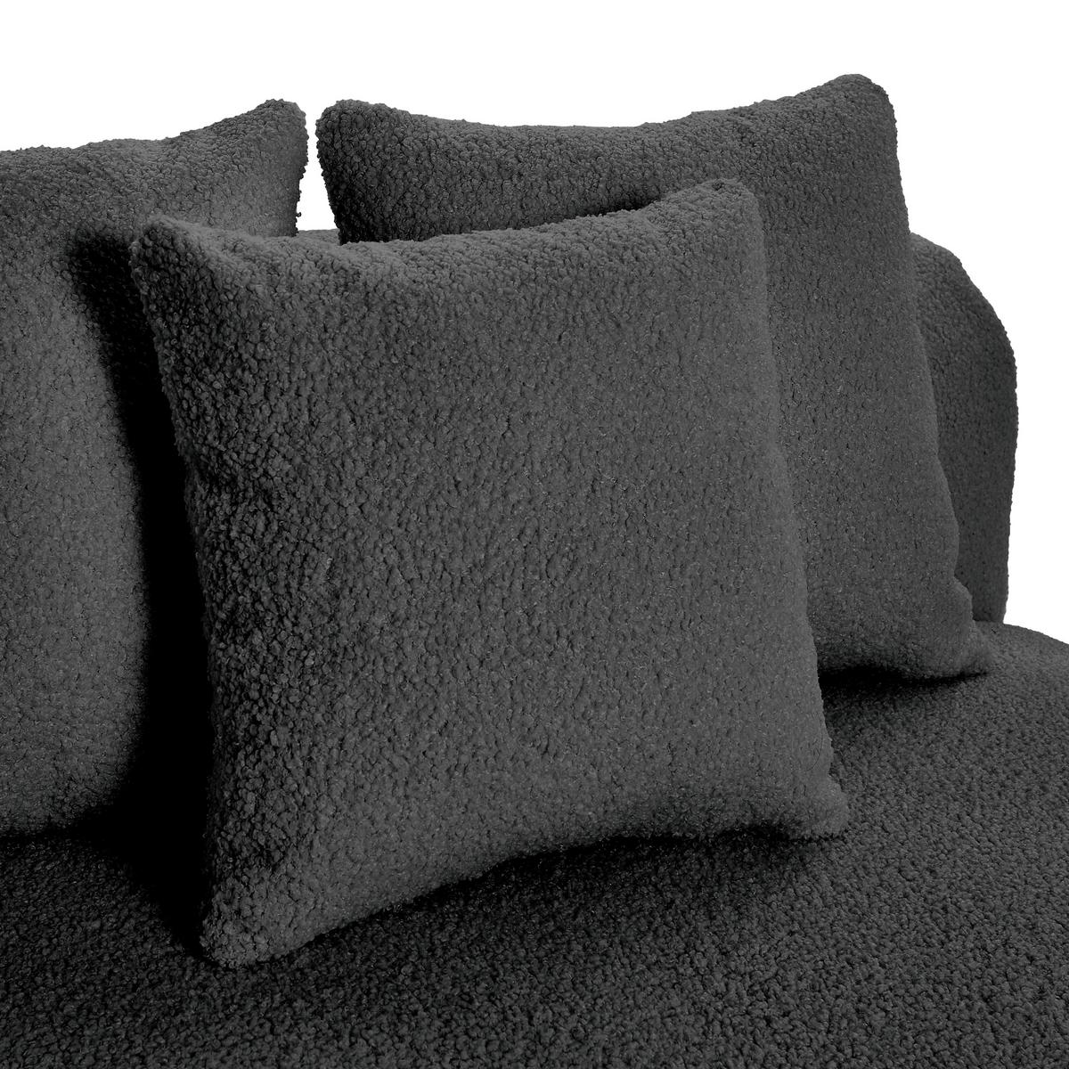 Modul Sofaelement Bloom Ecke Dunkelgrau - Dunkelgrau, Trend, Textil (115/70/115cm) - Livetastic