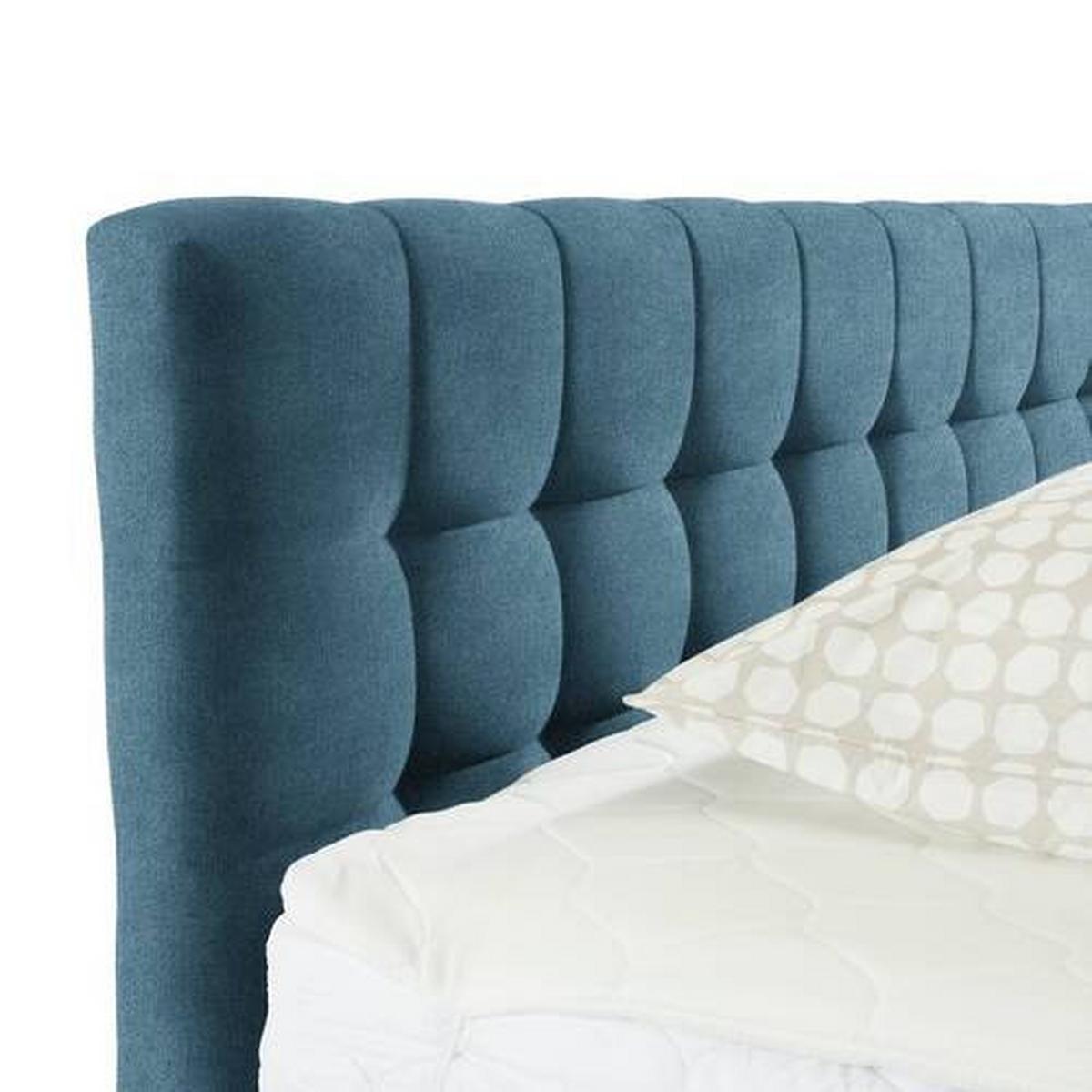 Boxbett in Hellblau ca. 180x200cm - Schwarz/Hellblau, KONVENTIONELL, Holzwerkstoff/Kunststoff (180/200cm) - Mömax