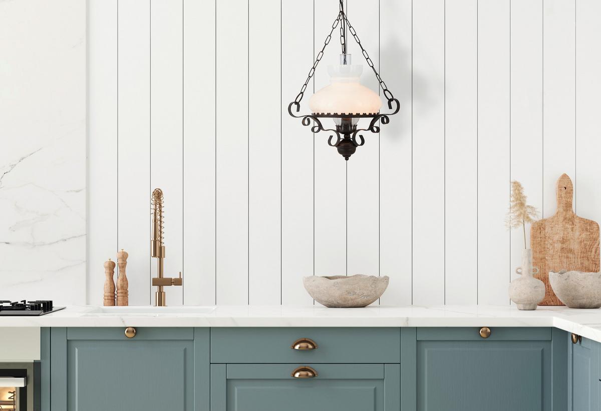 Függőlámpa 576ru - sárgarézszínű, Design, üveg/fém (45/45/55-93cm)