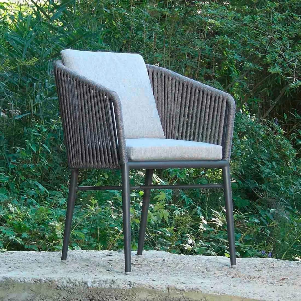 Gartengarnitur Atacama Holz/Kunststoff/Metall 5-tlg. - Grau/Akaziefarben, Basics, Holz/Kunststoff (180/90/76cm) - Gardenson