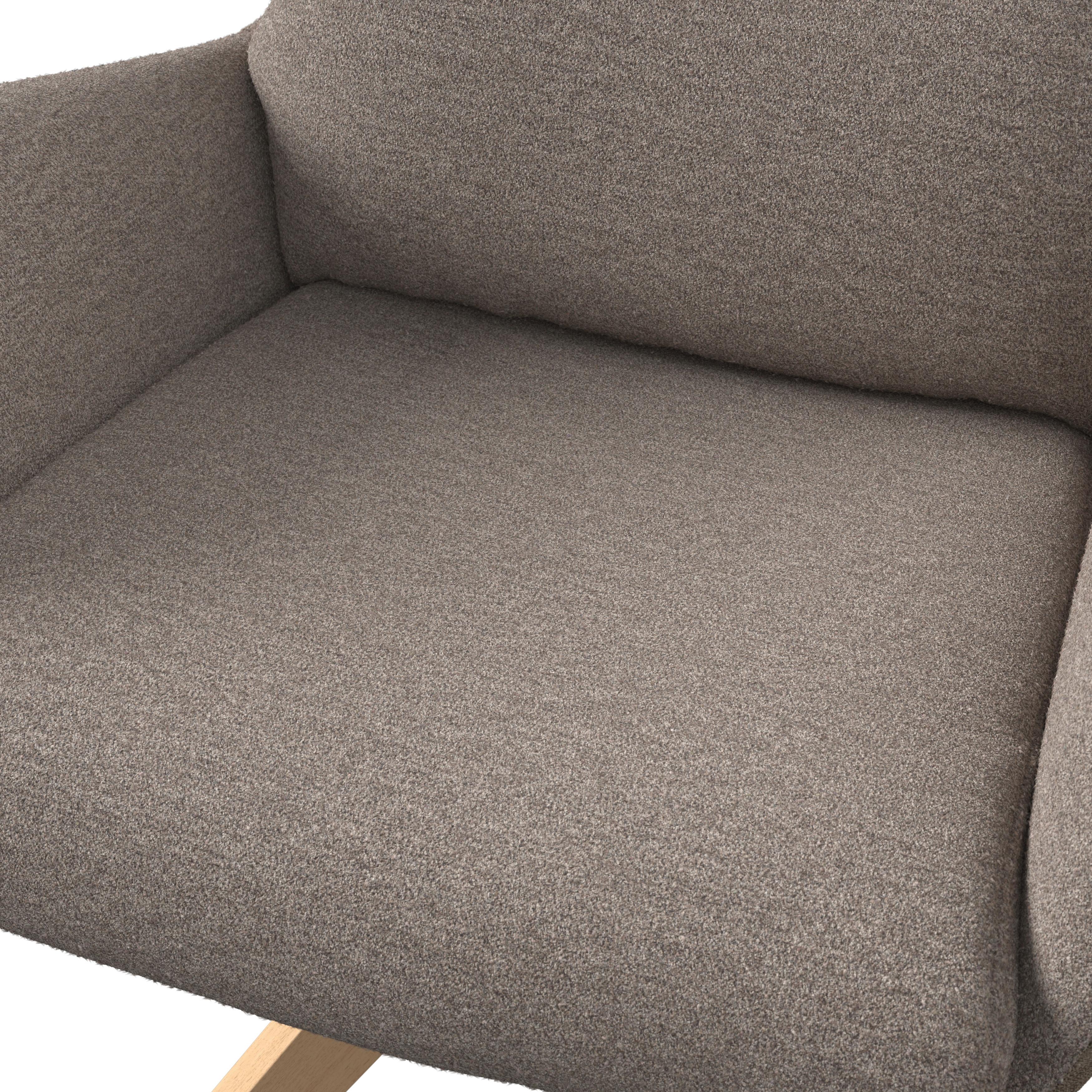 STOL MED ARMSTÖD NEELIA - brun/naturfärgad, Modern, metall/trä (59,5/93/69cm) - Bessagi Home