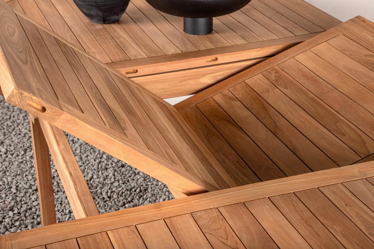 GARTENTISCH KENYA - Teakfarben, KONVENTIONELL, Holz (180/120/75cm) - Gardenson