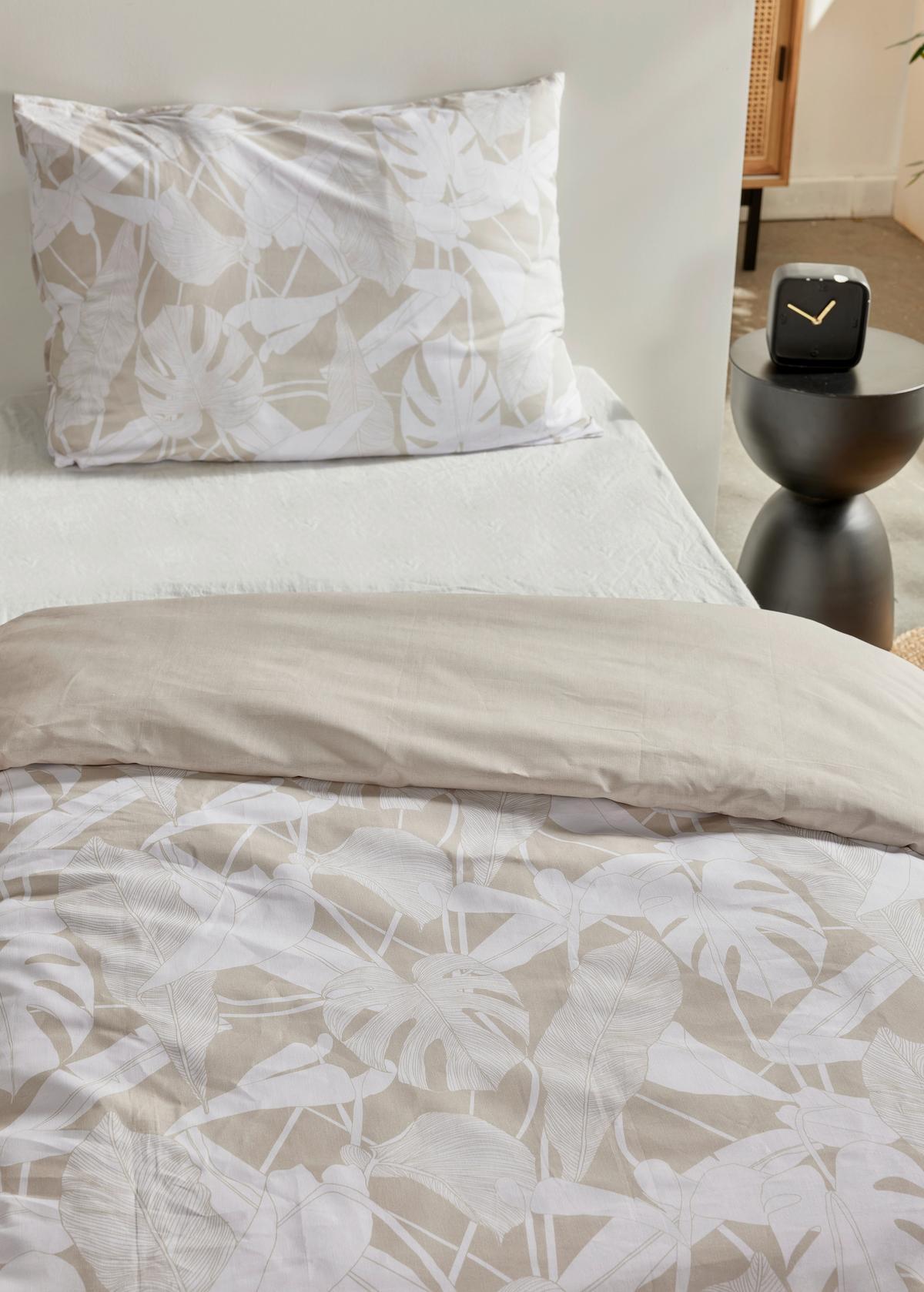 Lenjerie de pat Ranforce cca.140x200/50x70 cm - maro deschis, Modern, textil (140/200cm)