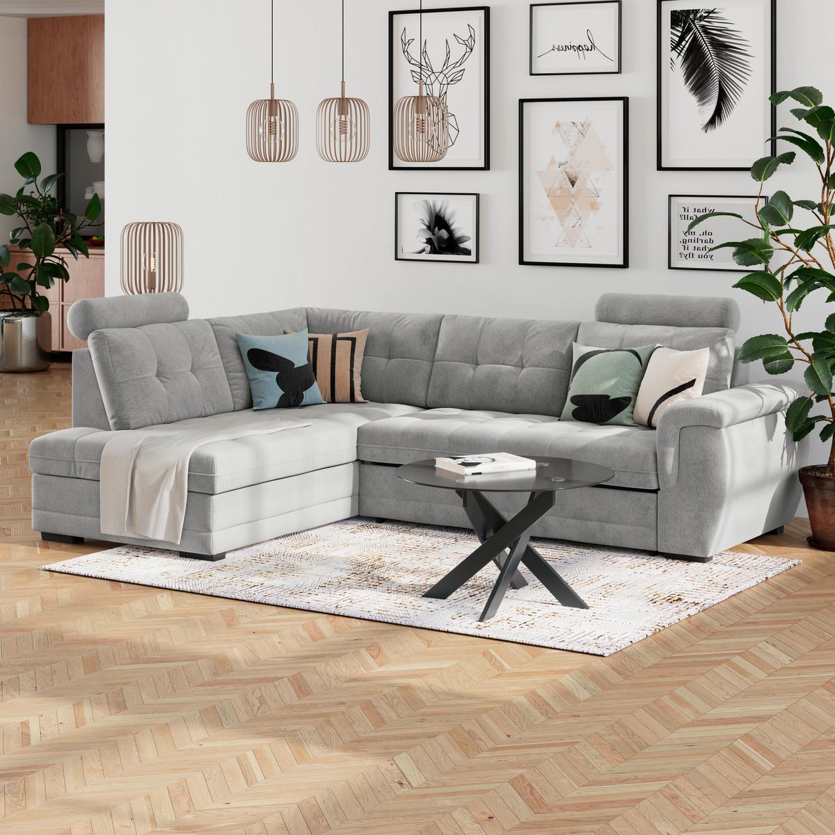 Coltar FALCO NEW - argintiu, Konventionell, textil (251/183cm) - Mömax