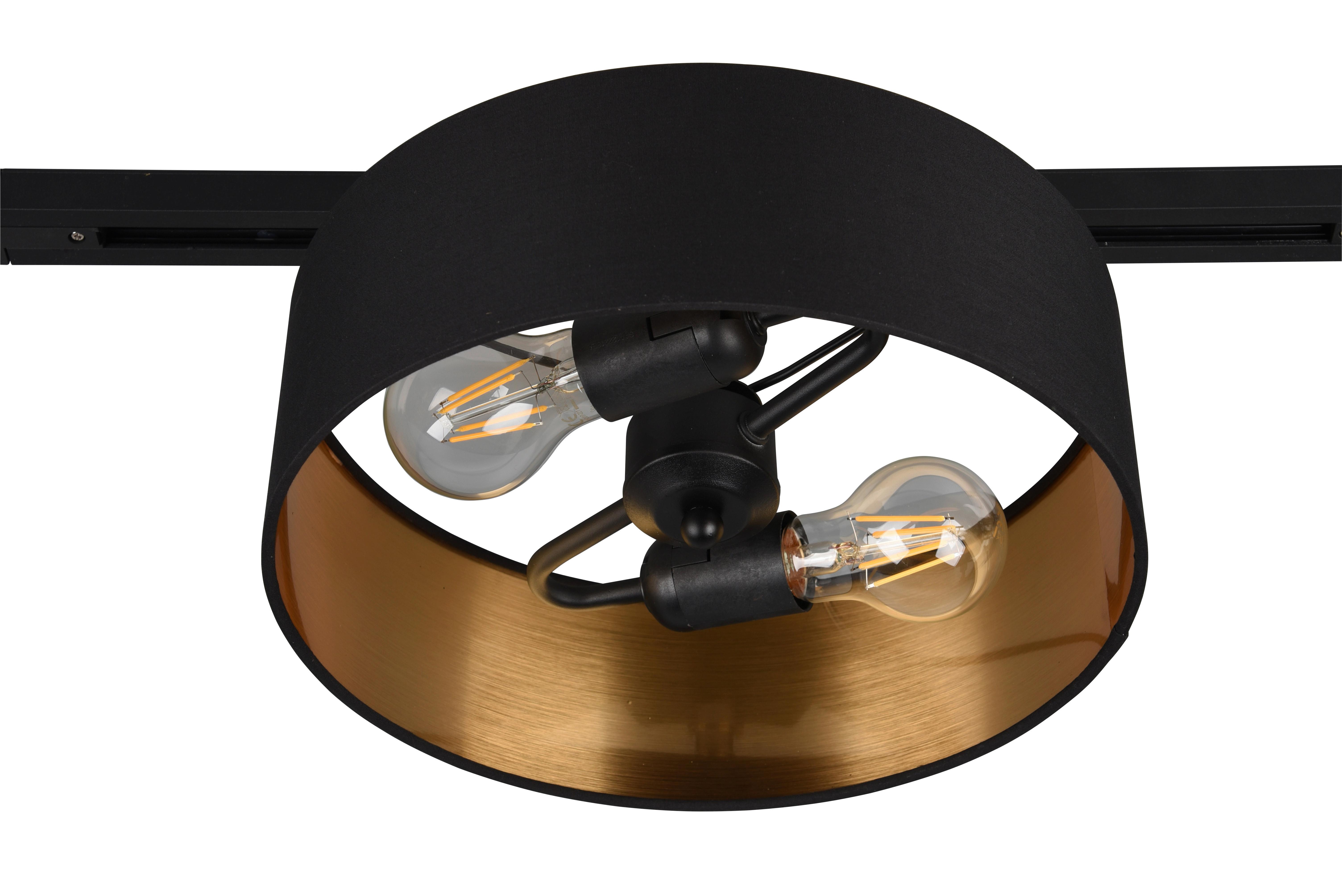 Schienensystem Duoline in Schwarz/Gold max. 25 W - Goldfarben/Schwarz, Basics, Metall (30/16,3cm) - Trio Leuchten
