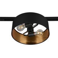 Schienensystem Duoline in Schwarz/Gold max. 25 W - Goldfarben/Schwarz, Basics, Metall (30/16,3cm) - Trio Leuchten