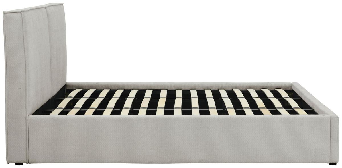 Oblazinjena Postelja Lino, Siva, 180x200cm - siva/črna, Design, kovina/umetna masa (195/105/222cm) - Livetastic