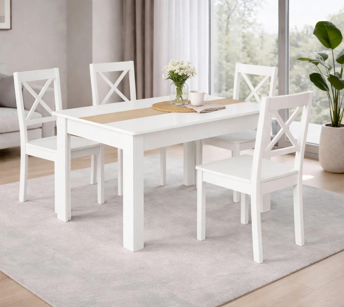 Esstisch Vcm Esstisch "disalo" 115x80 - Honigeiche/Weiss, Modern, Holzwerkstoff (115/80/75cm) - MID.YOU
