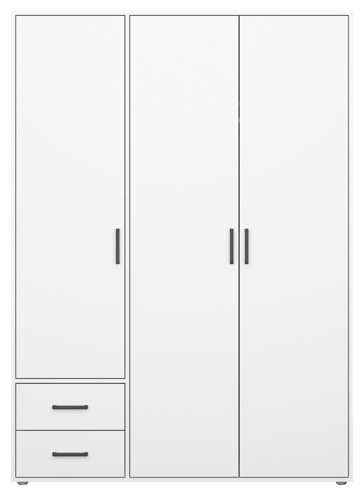 DULAP USI ROTATIVE VOYAGER - alb, Modern, material pe bază de lemn (140/194/53cm) - Modern Living