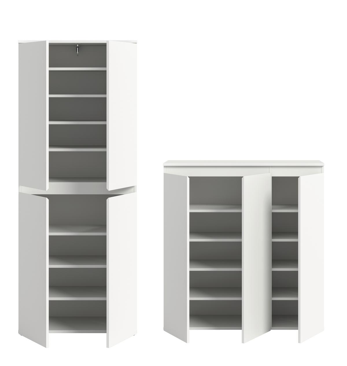 Garderobenschrank Scarpa Weiß - Schwarz/Weiß, Design, Holzwerkstoff/Kunststoff (190/175/37cm) - Livetastic