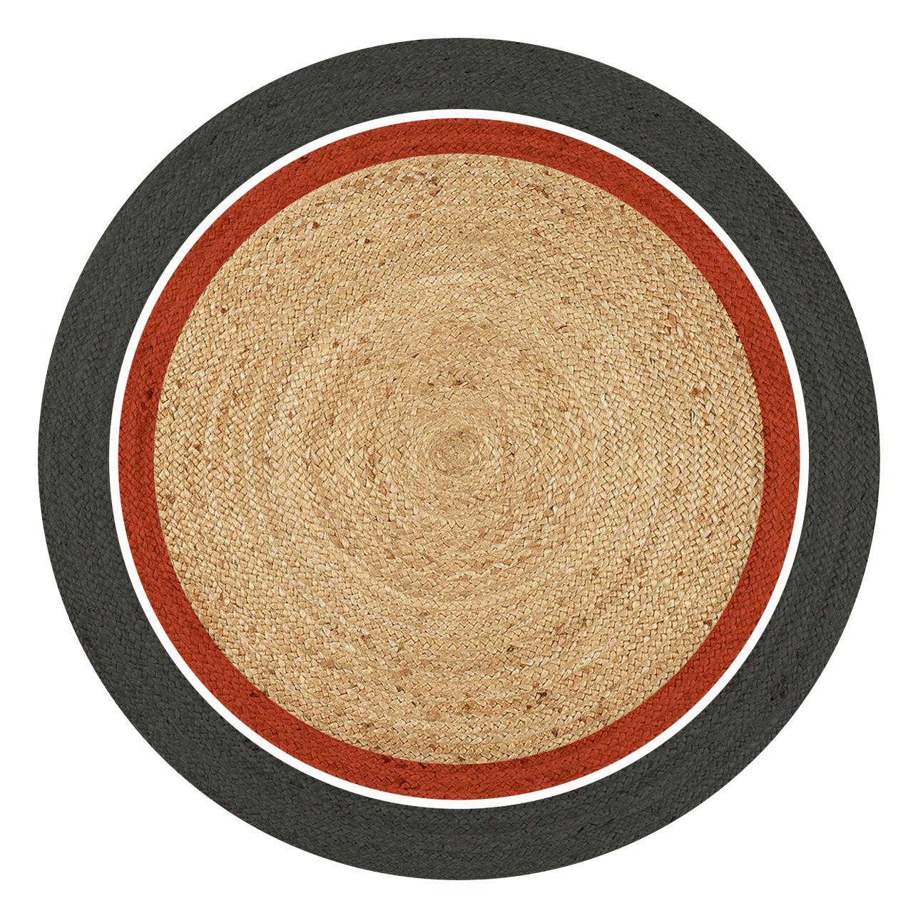 Flachwebteppich Lina in Rot/Natur/Grau - Rot, Modern, Textil (160cm) - Modern Living