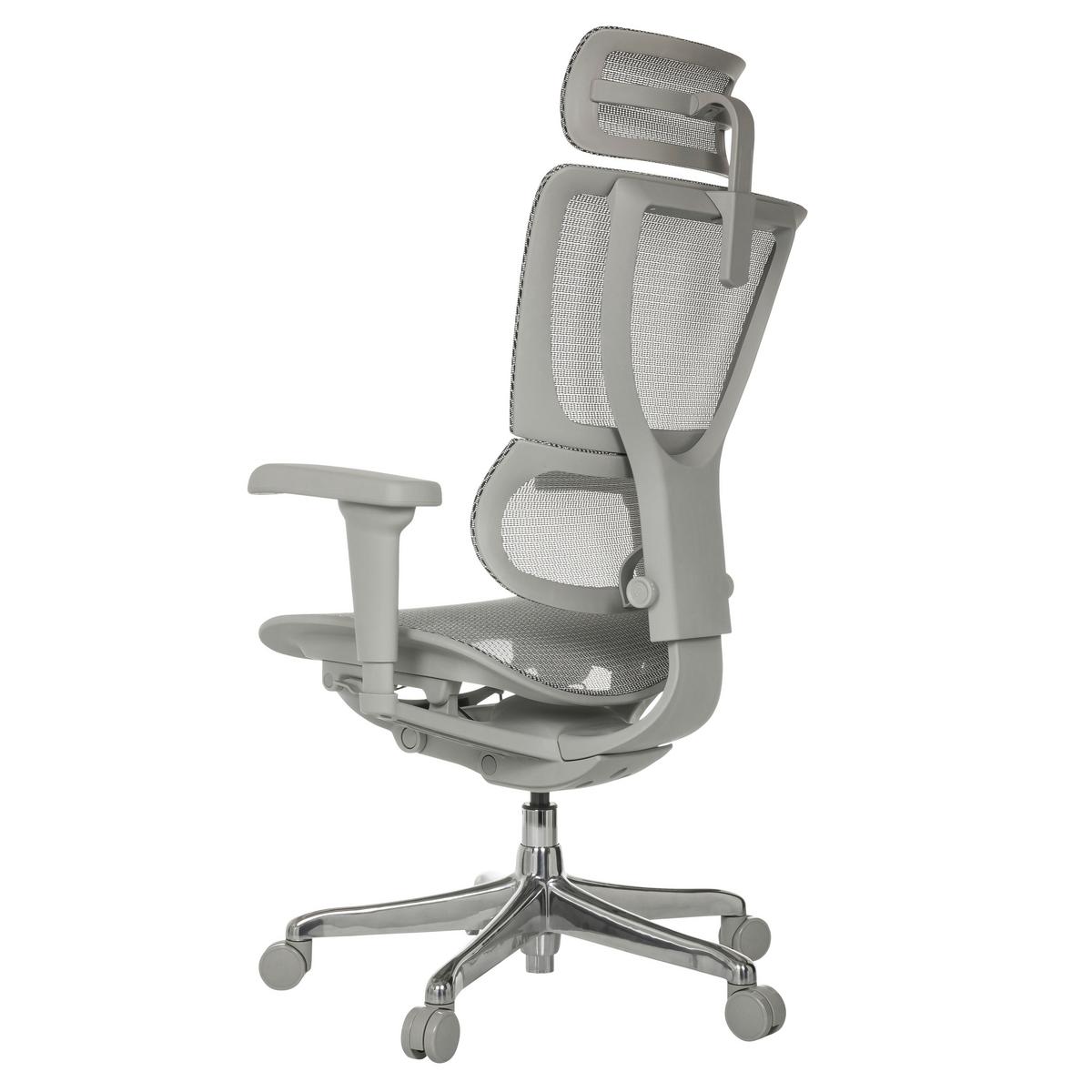 Drehstuhl Ergohuman Slim Ultra G Gen 2 Grau - Silberfarben/Grau, MODERN, Kunststoff/Textil (71/116 - 135/75cm) - MID.YOU