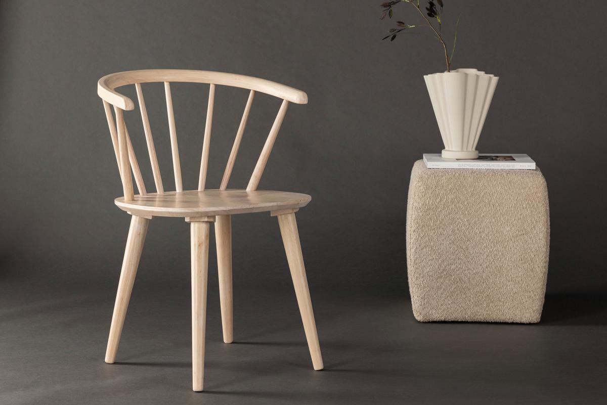 STUHL-SET BOBBY - Weiß, Design, Holz (55/75/53cm) - Livetastic