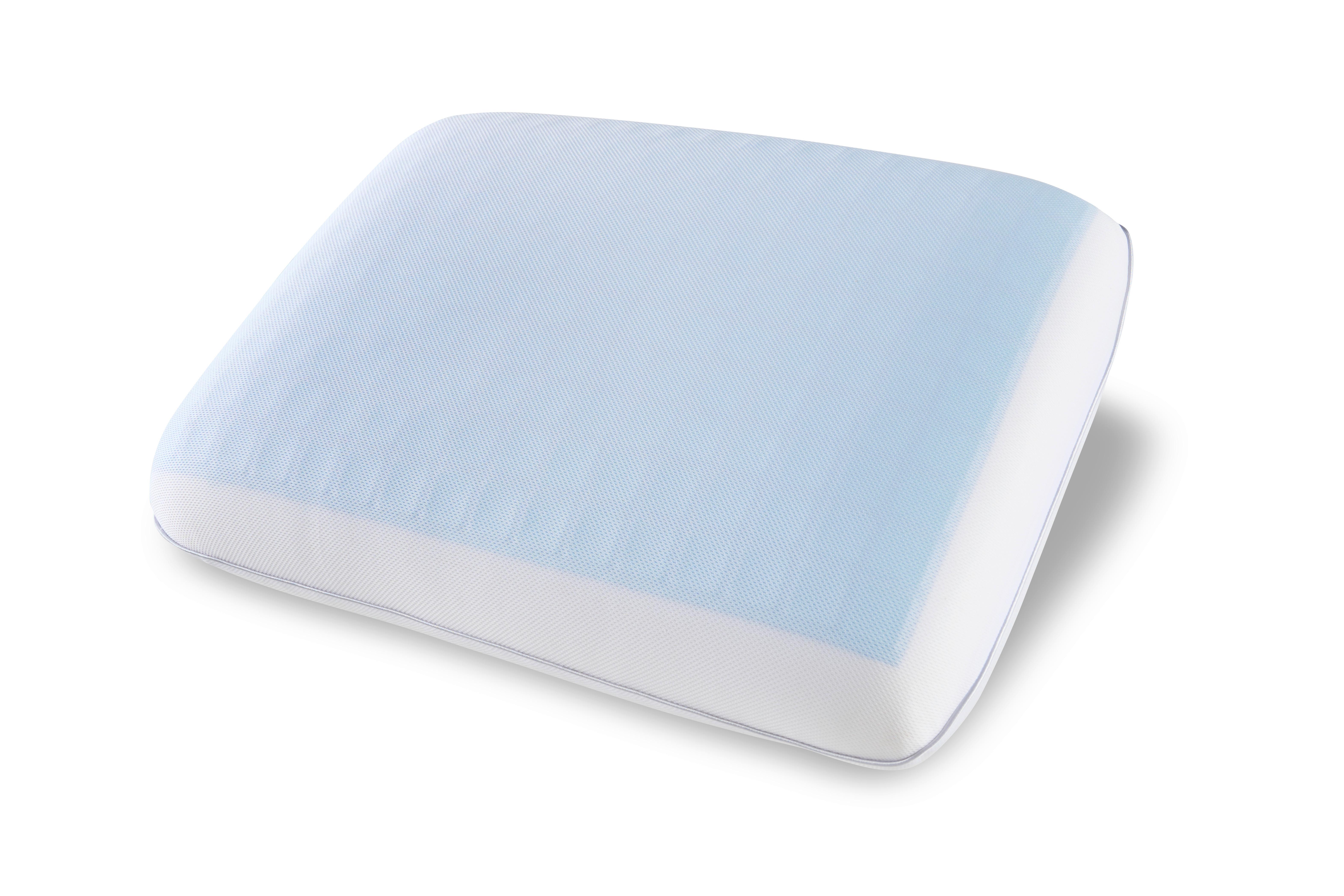 Nackenkissen Cloud Blau/Weiß mit Gelpads - Blau/Weiß, Textil (60/40/12cm) - Premium Living