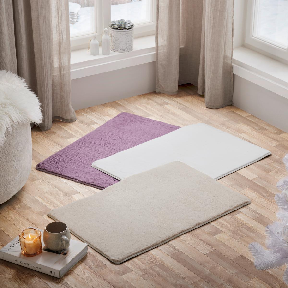Műszőrme Szőnyeg Tom 50/80 - lila/bézs, Konventionell, szőrme (50/80cm) - Mömax