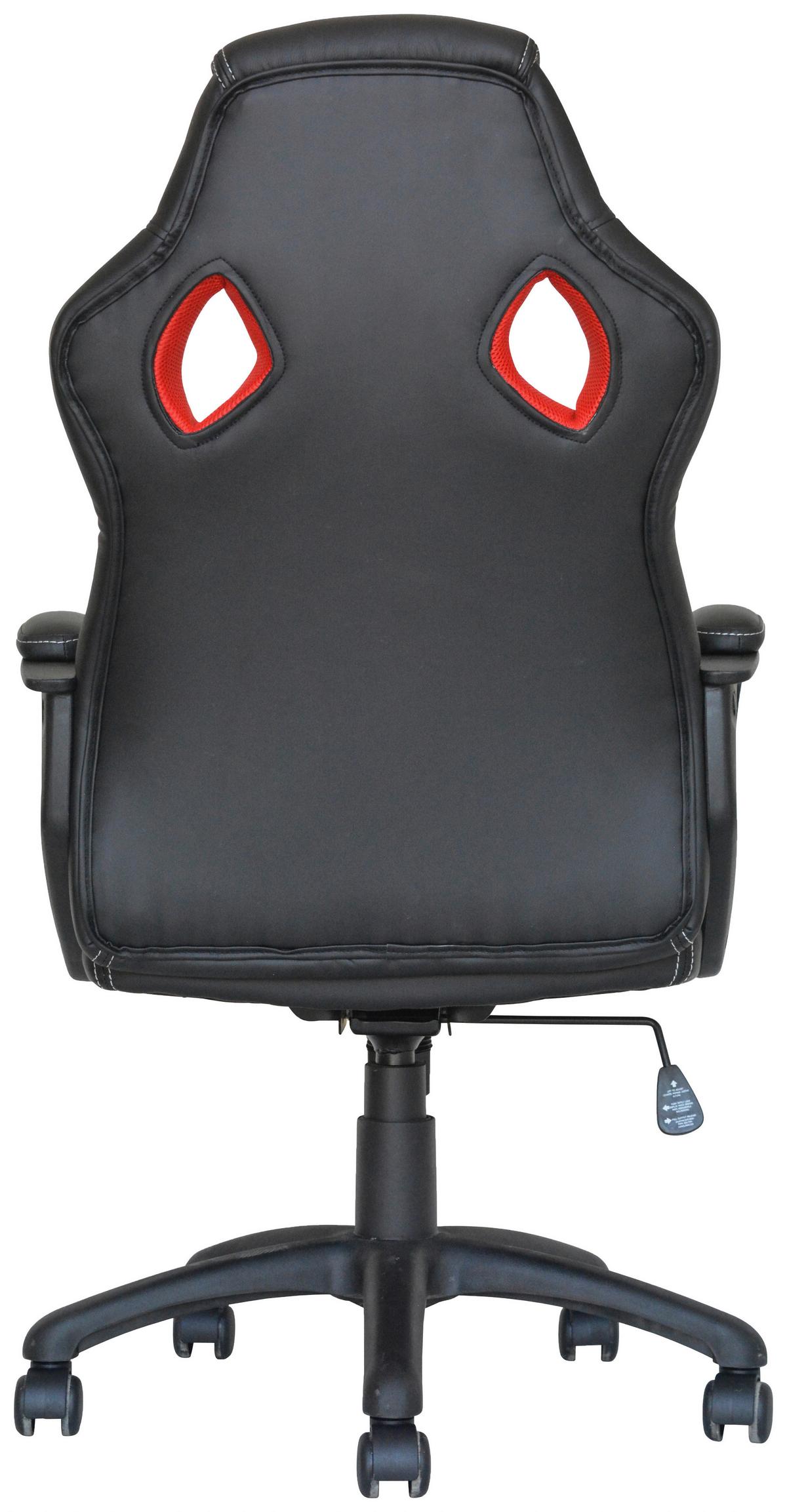 Scaun directorial Linz - roșu/negru, Modern, plastic/textil (63/111-120,5/70,5cm) - Modern Living