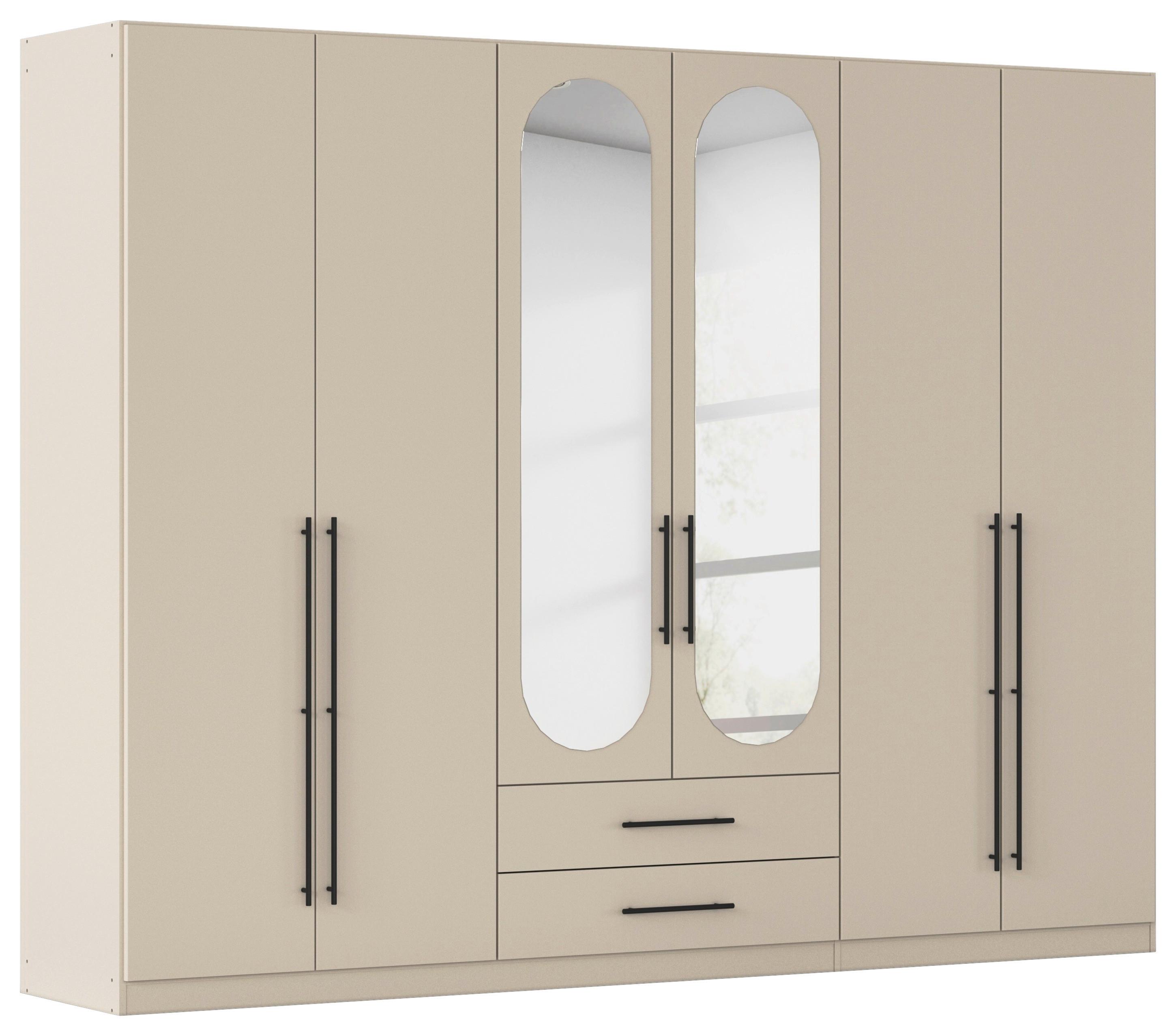 Drehtürenschrank Velora Champagnerfarben - Champagner/Schwarz, KONVENTIONELL, Holzwerkstoff/Metall (271/210/54cm) - Mömax