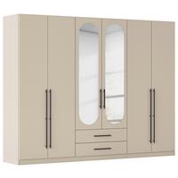 Drehtürenschrank Champagnerfarben - Champagner/Schwarz, Konventionell, Holzwerkstoff/Metall (271/210/54cm) - Mömax