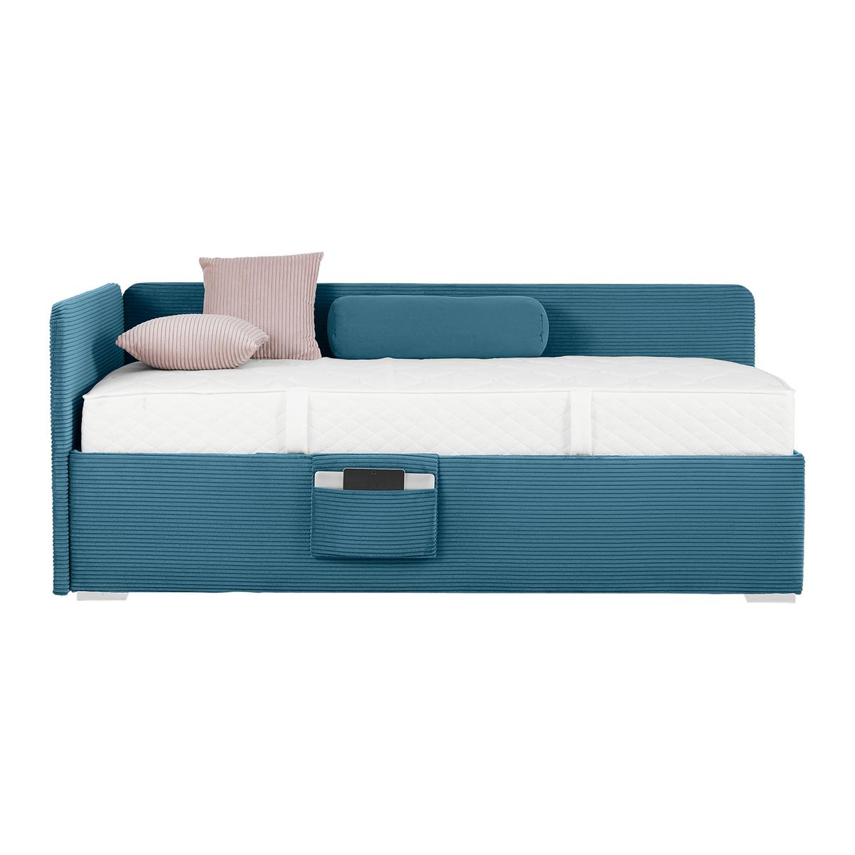 Bett Remi Pastelblau ca. 90x200cm - Chromfarben/Pastellblau, KONVENTIONELL, Holz/Kunststoff (90/200cm) - Mömax