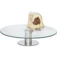 Tortenplatte Luisa aus Metall und Glas - Klar/Silberfarben, Glas/Metall (30/7cm) - Mömax modern living