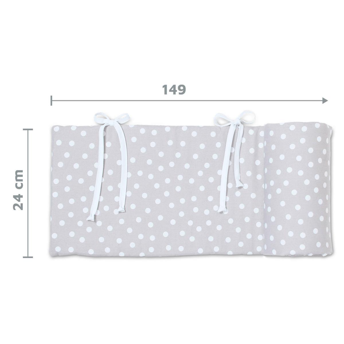 GNIAZDKO NESTCHEN ORIGINAL PIQUE - biały/szary, Basics, tkanina (149/24/2cm) - Babybay