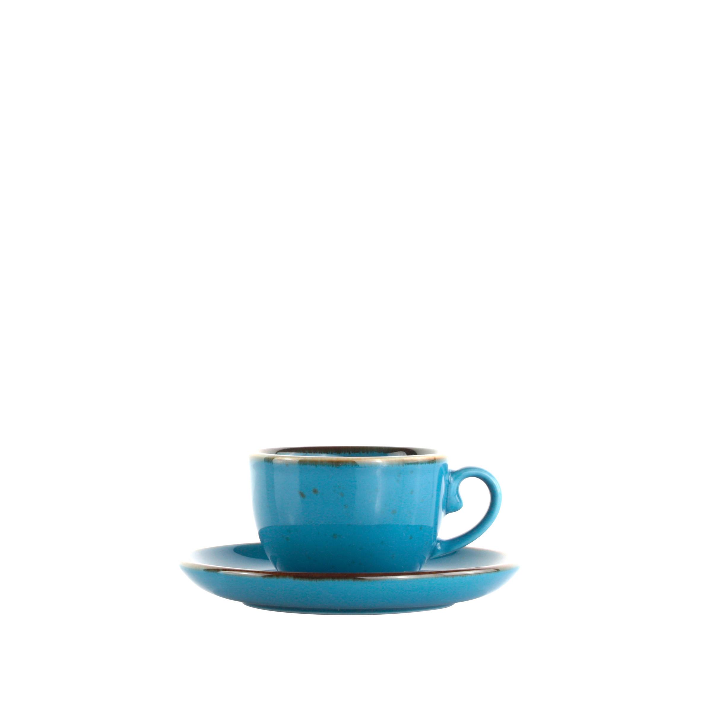 Espressotasse mit Untertasse Capri Blau - Blau, MODERN, Keramik - Mömax