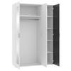 DREHTÜRENSCHRANK JAN -EXKLUSIV- - Chromfarben/Anthrazit, KONVENTIONELL, Glas/Holzwerkstoff (135/210/52cm) - Mömax