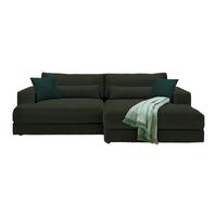 Ecksofa Fabiona rechts Schwarz - Schwarz, MODERN, Holz/Kunststoff (268/85/194cm) - Premium Living