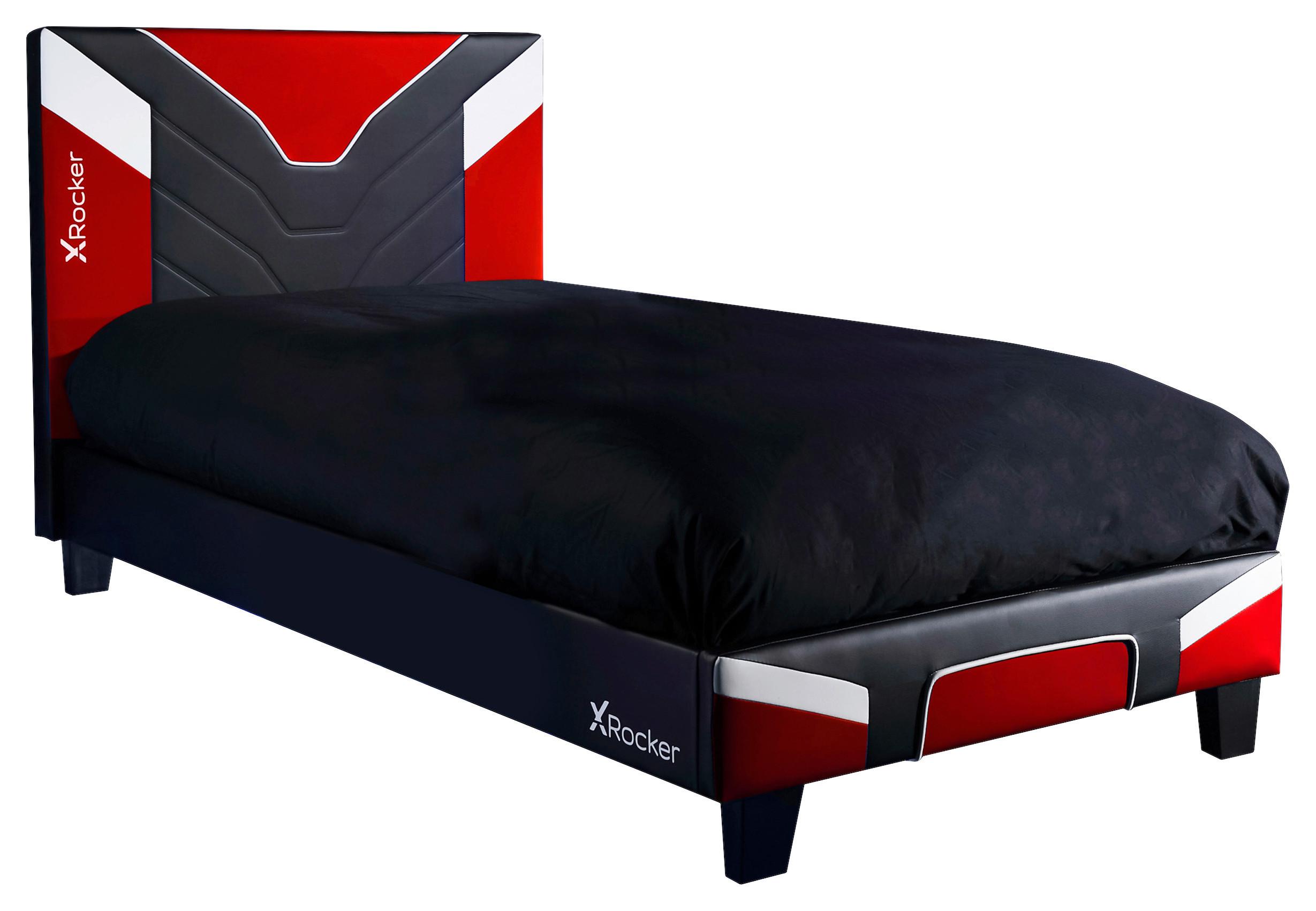 Gamingbett Cerberus 90x190 cm Schwarz/Weiß/Rot - Rot/Schwarz, MODERN, Holzwerkstoff/Kunststoff (90/190cm) - X Rocker