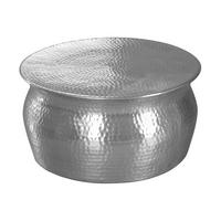 Klubska Miza Karam - srebrne barve, Trendi, kovina (60/60/30,5cm) - MID.YOU