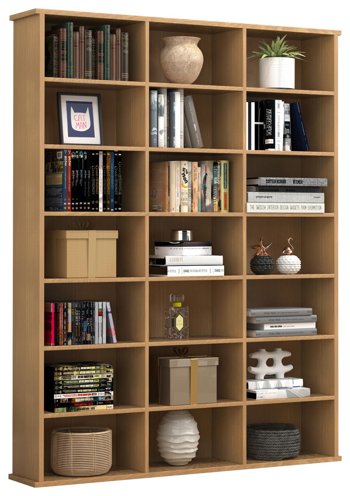 Regal Megosa M, Barva Bukve - barve bukve, Design, leseni material (105/136/19cm) - MID.YOU