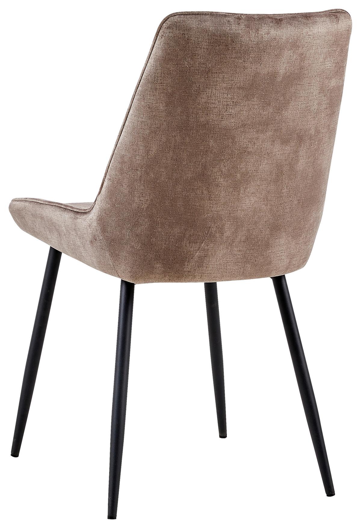 KRZESŁO ULLA - czarny/jasnobrązowy, Design, metal/tkanina (48/87/60cm) - Xora