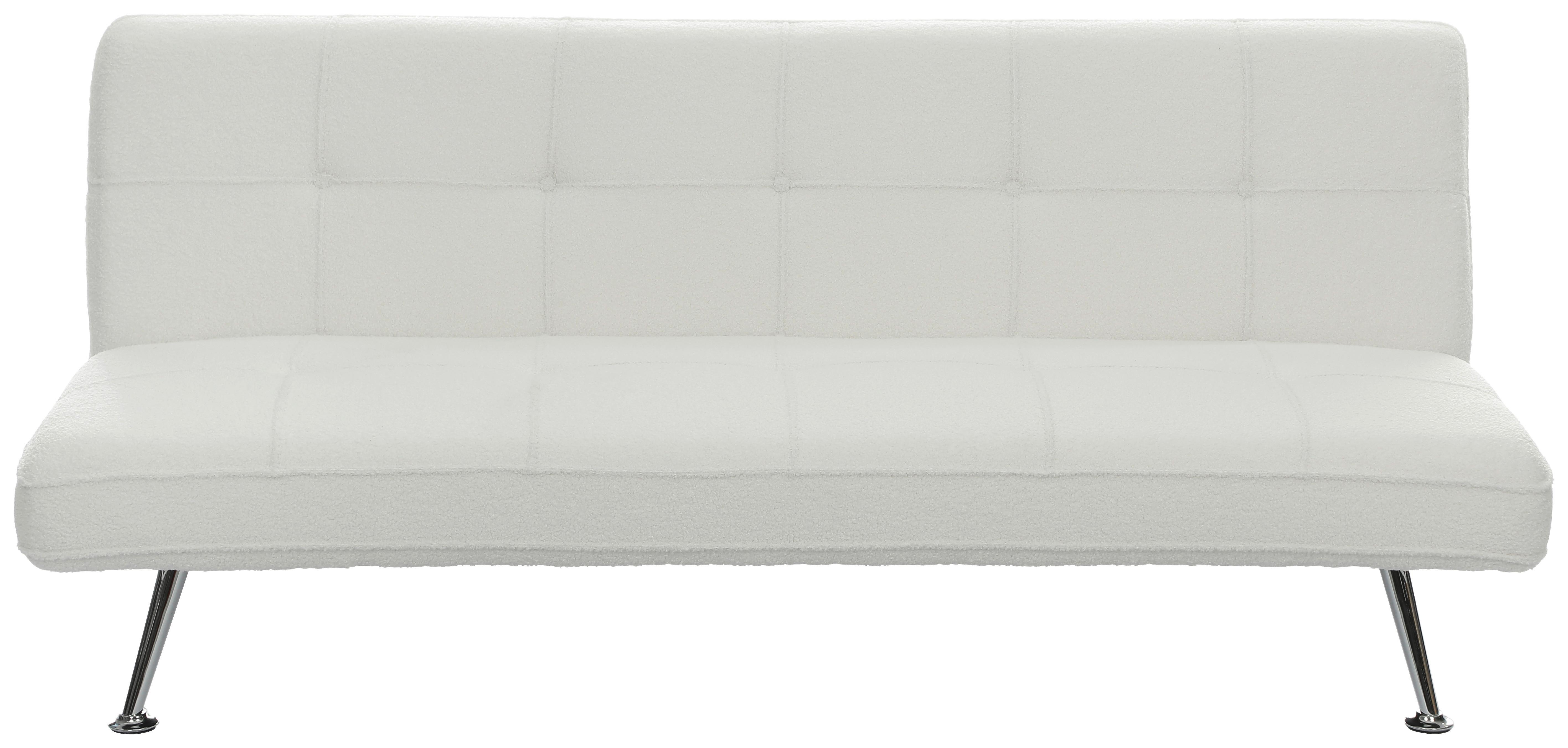 Zofa S Posteljno Funkcijo Billund, Bela - srebrne barve/bela, Basics, kovina/tekstil (179/75/90cm) - Livetastic