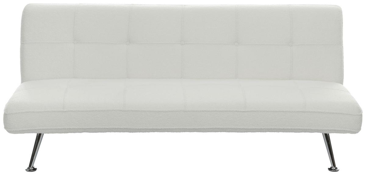 Zofa S Posteljno Funkcijo Billund, Bela - srebrne barve/bela, Basics, kovina/tekstil (179/75/90cm) - Livetastic