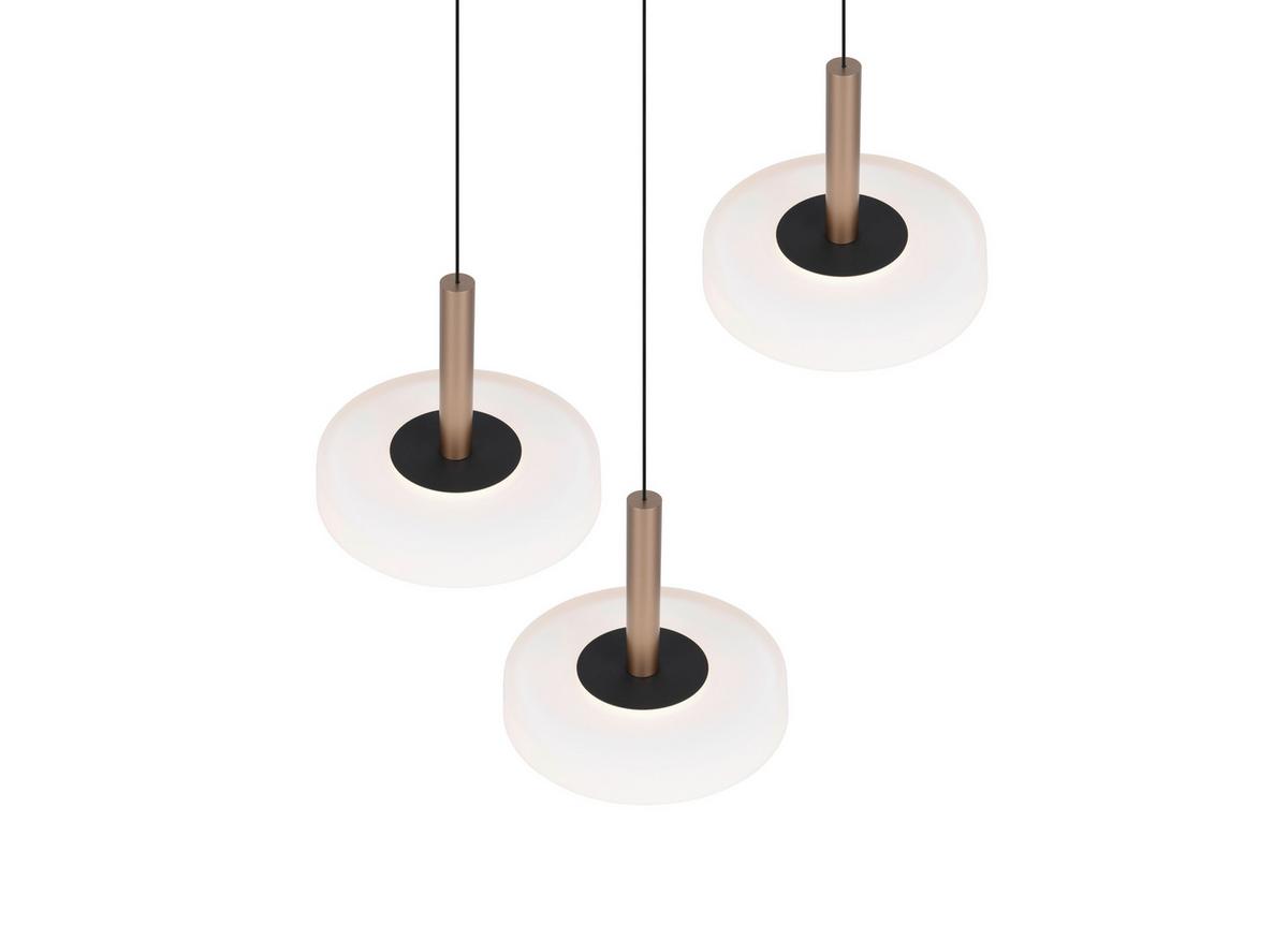 LAMPA ZWIESZANA LED 354930365 CELESTE - biały/brązowy, Design, metal/szkło (35/200cm) - Trio Leuchten