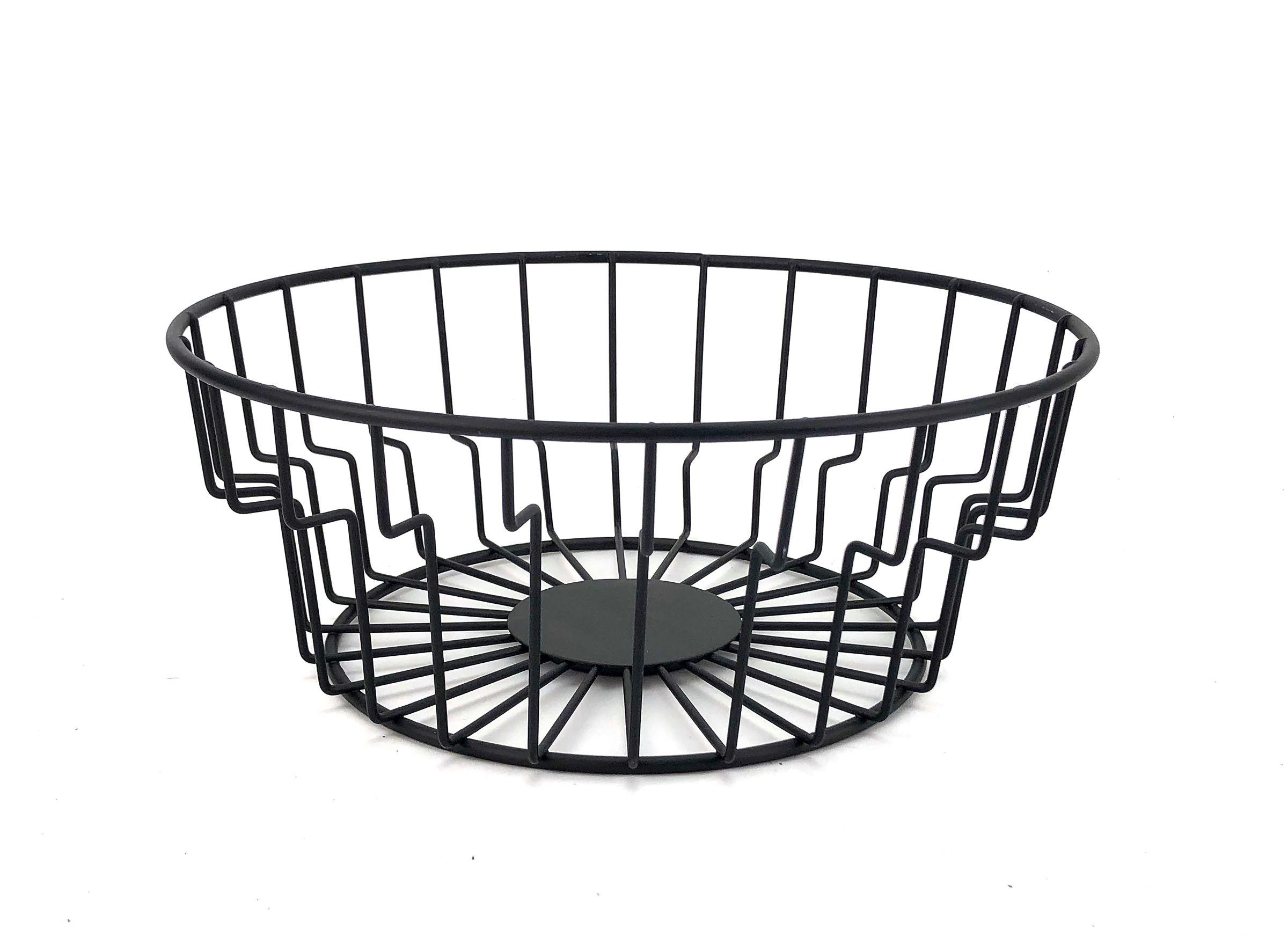 FRUKTSKÅL CAGE - svart, Modern, metall (24/9cm) - Mömax