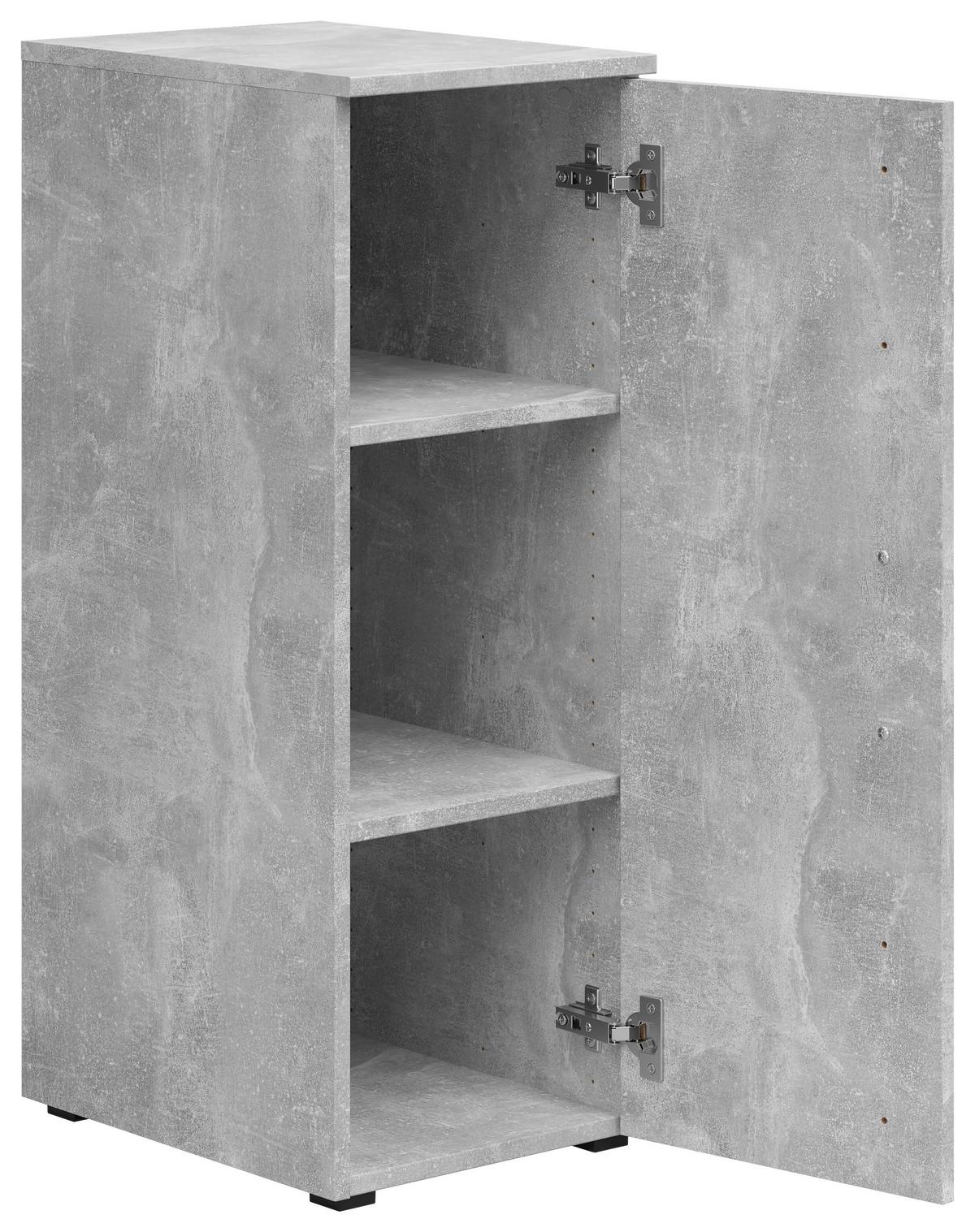 Schrank Multistauraum Grau - Schwarz/Grau, MODERN, Holzwerkstoff/Kunststoff (30/83/40cm) - Mömax