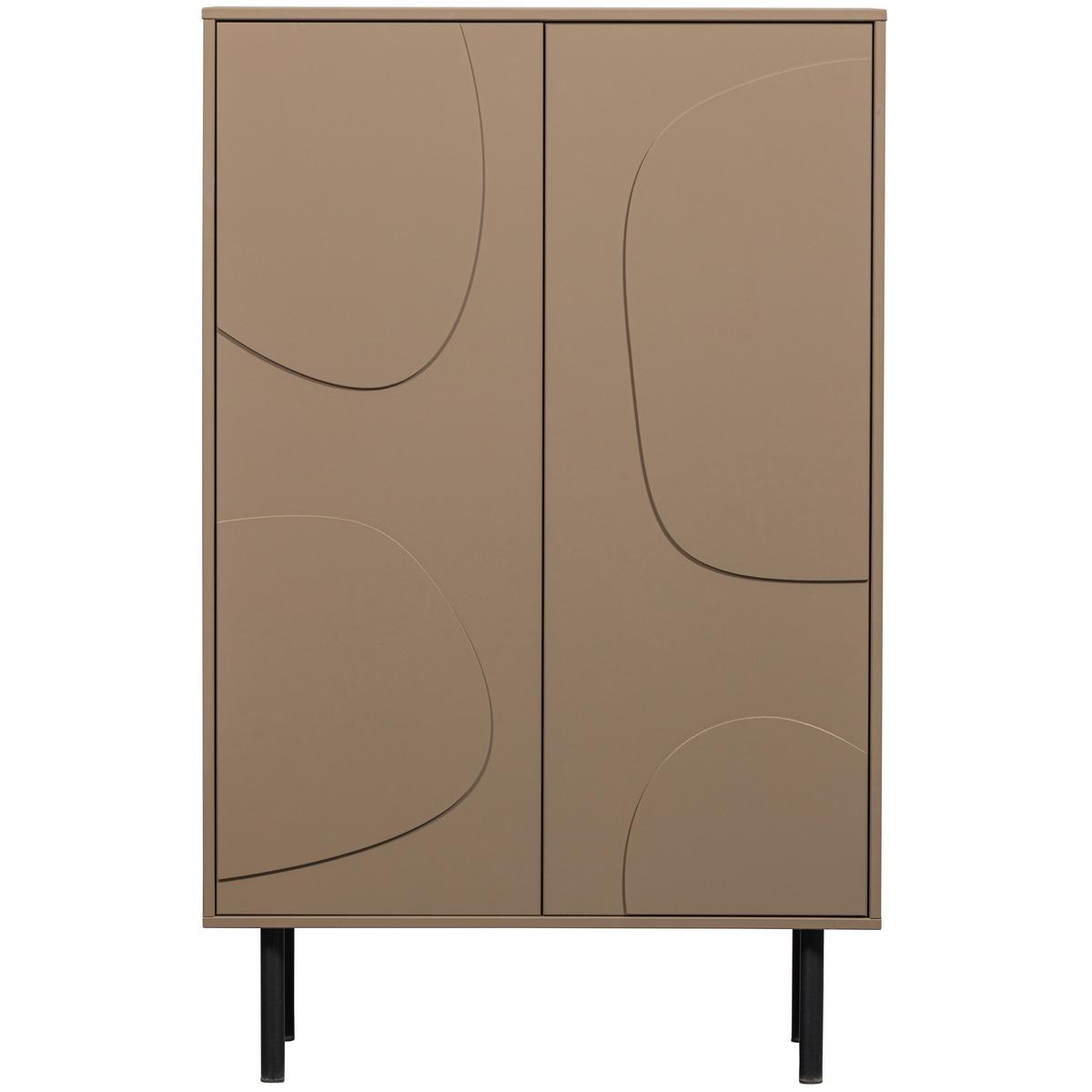 Kommode Cadiz Schlammfarben B: 85cm - Schlammfarben/Schwarz, Design, Holz/Metall (85/135/40cm) - Livetastic