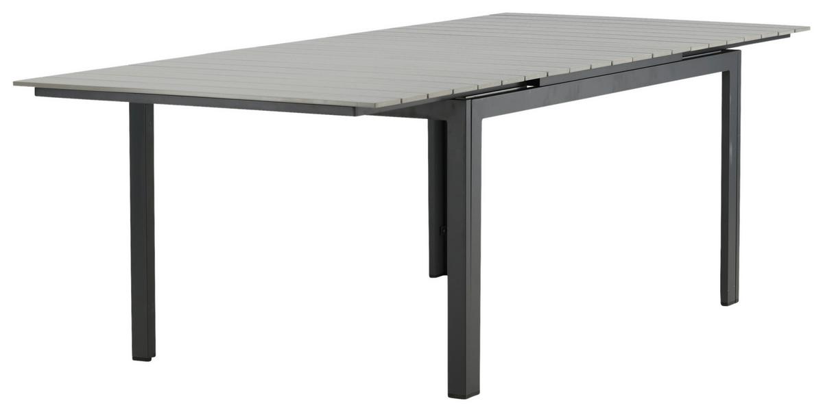 Gartentisch Levels ca. 160x100x75 cm Grau/Schwarz - Schwarz/Grau, KONVENTIONELL, Metall (160/100/75cm) - Gardenson
