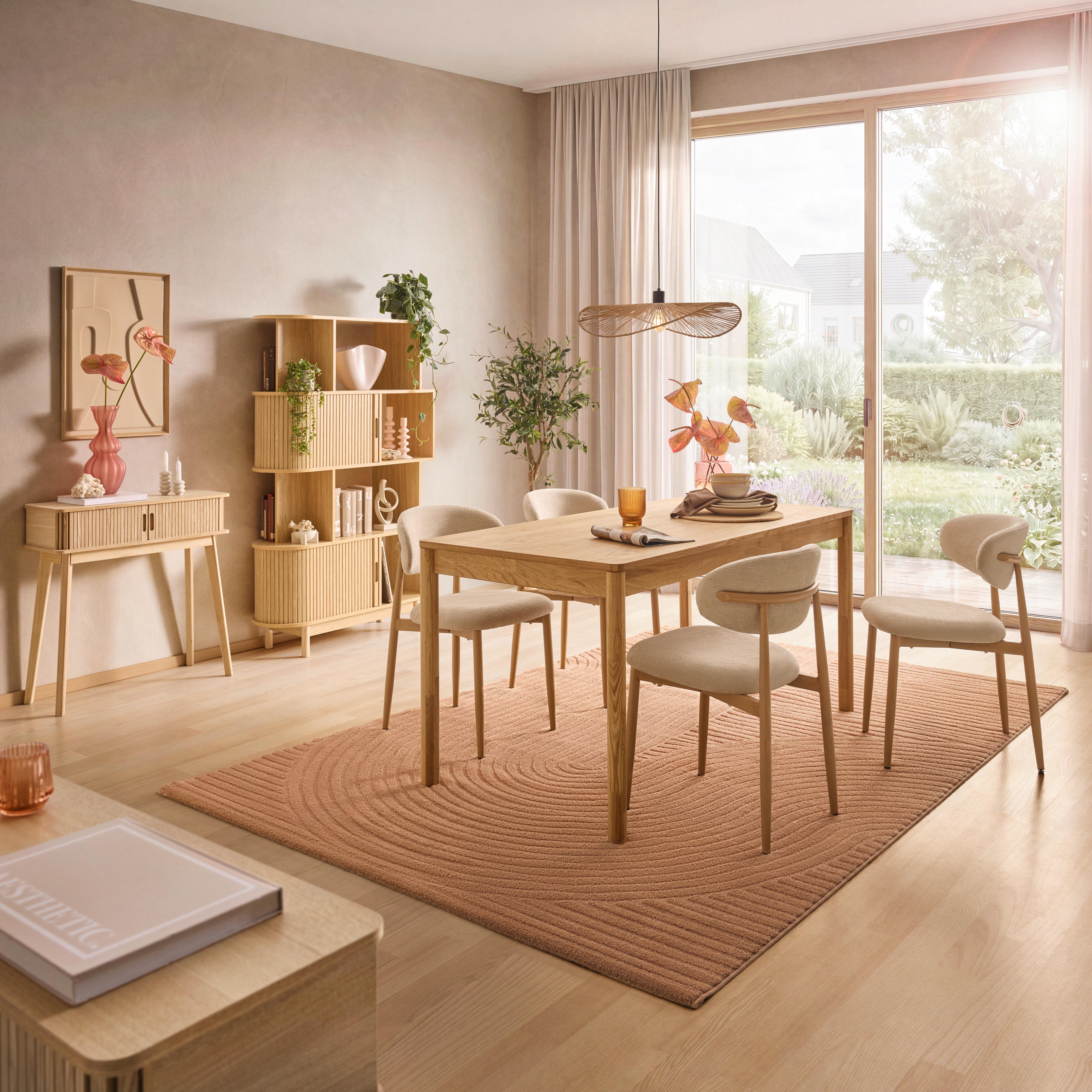 MATBORD LUND - naturfärgad, Modern, trä (140/80/76cm) - Mömax