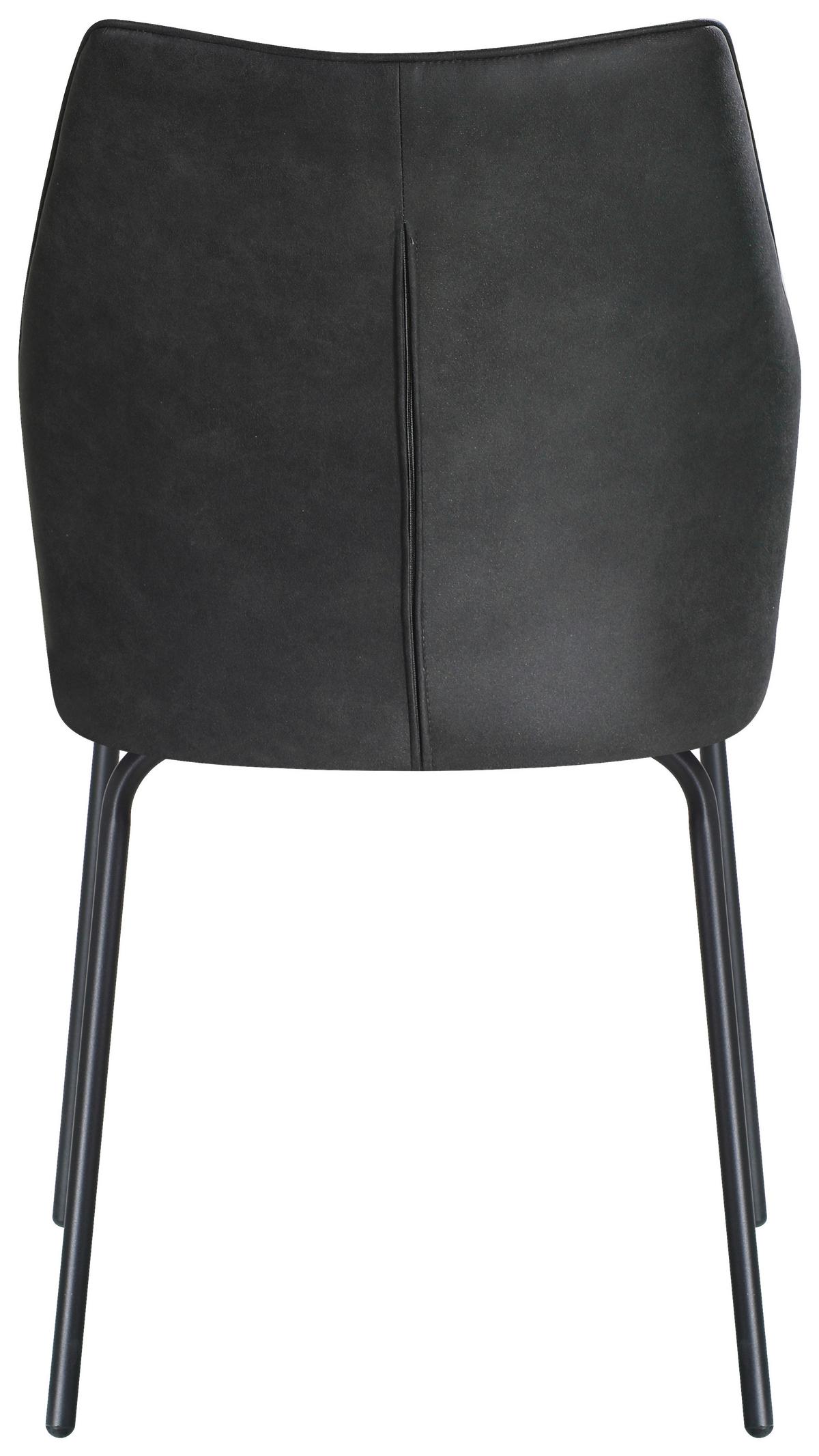 Stuhl Ella Grau/Schwarz - Schwarz/Grau, MODERN, Textil/Metall (50/89/62cm) - Mömax