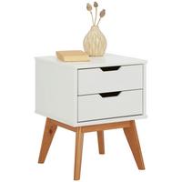 Nachtschrank Durham in Weiß/Kieferfarben - Weiß/Kieferfarben, Natur, Holz (40/52/40cm) - Mömax