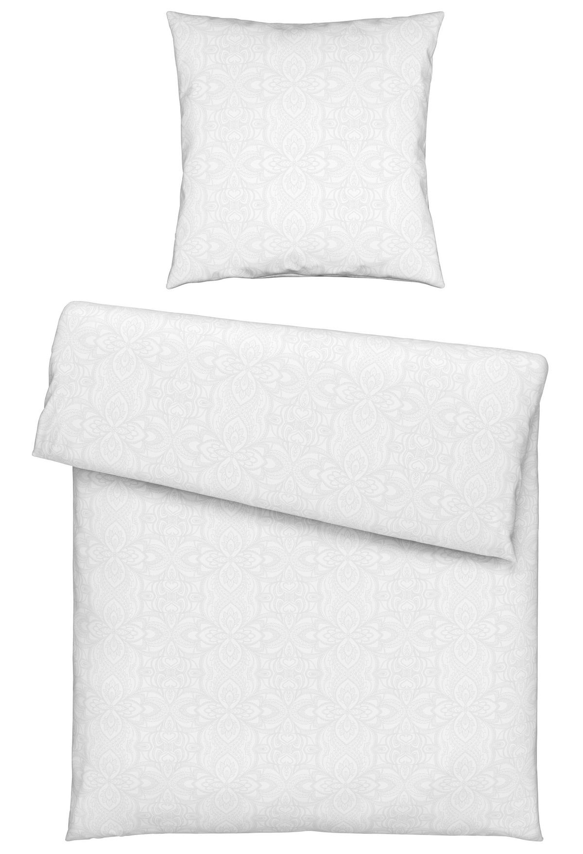 Bettwäsche New Maya Weiß ca. 135x200cm - Weiß, ROMANTIK / LANDHAUS, Textil (135/200cm) - Mömax