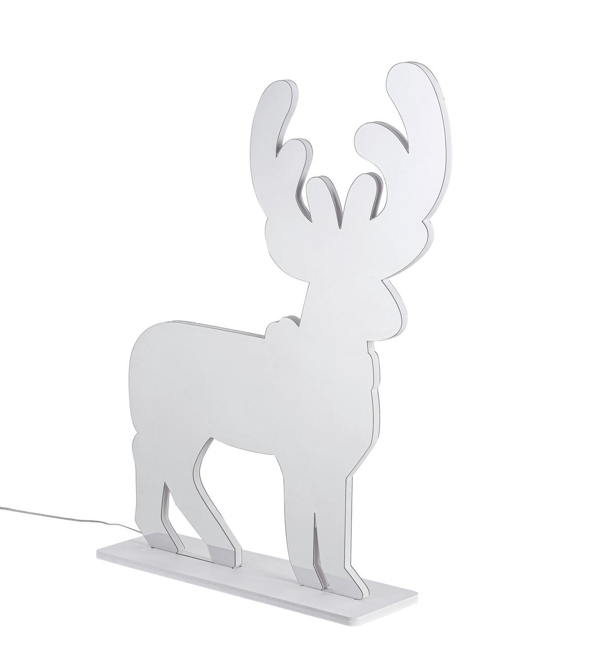 LED-Dekoleuchte Renni Weiß/Chromfarben max. 6 Watt - Chromfarben/Weiß, MODERN, Kunststoff (48/12/60cm) - Mömax