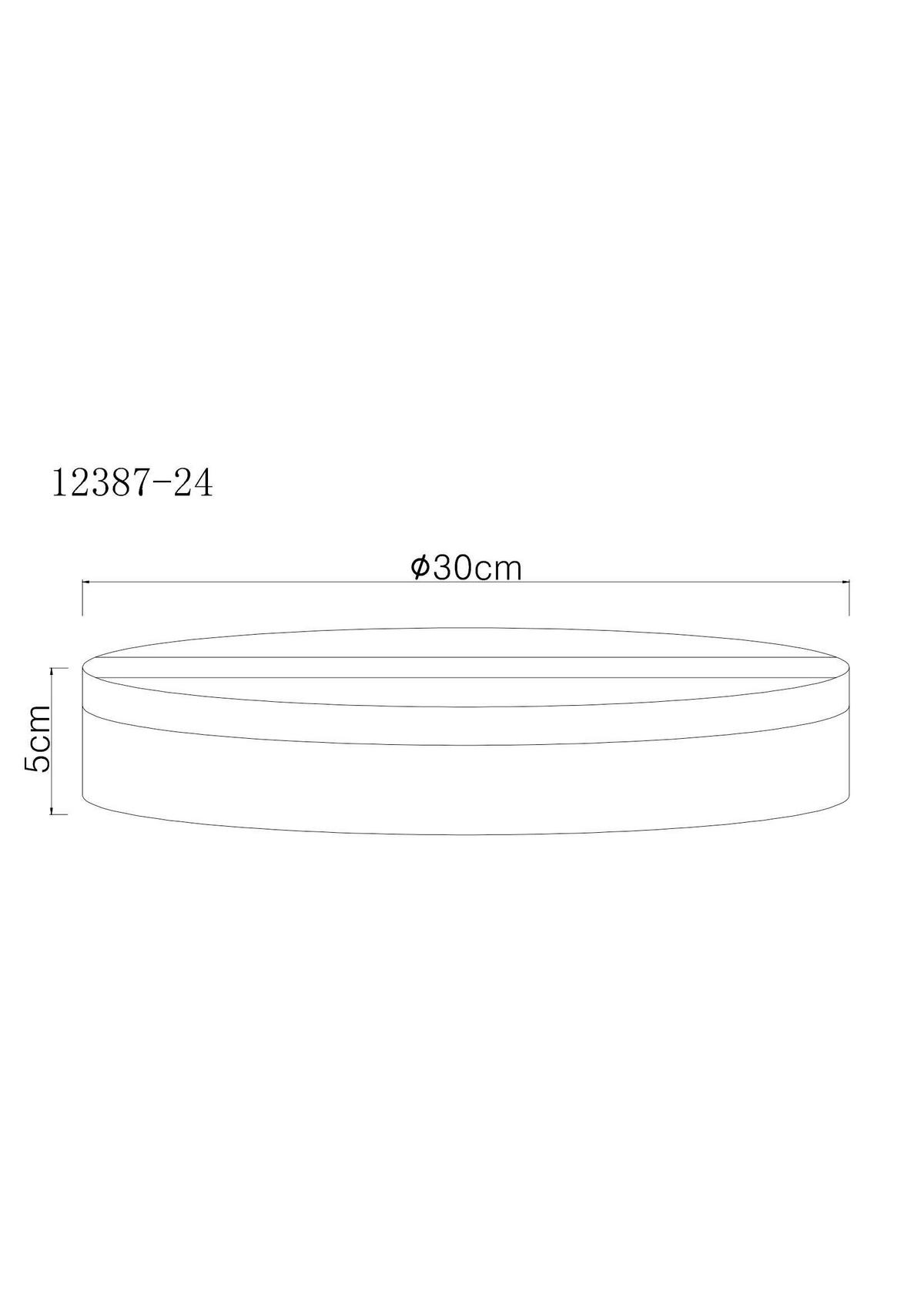 LED-DECKENLEUCHTE 12387-24 MATTHEW - Weiss/Schwarz, Konventionell, Kunststoff (30/5cm) - Globo