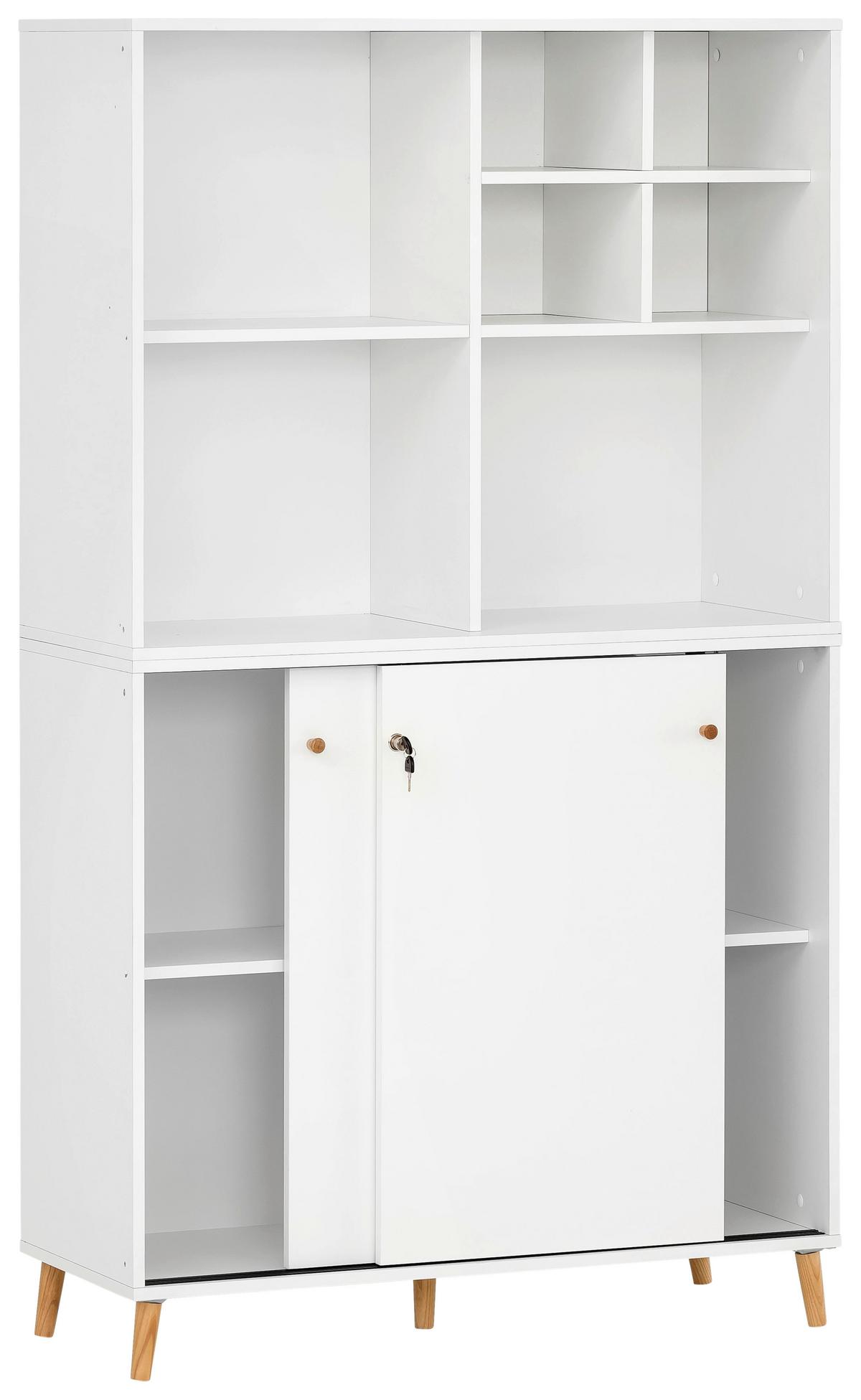 Aktenschrank U1000R Weiß ca. 100,1x174,2x41cm - Weiß, MODERN, Holzwerkstoff (100,1/174,2/41cm) - MID.YOU