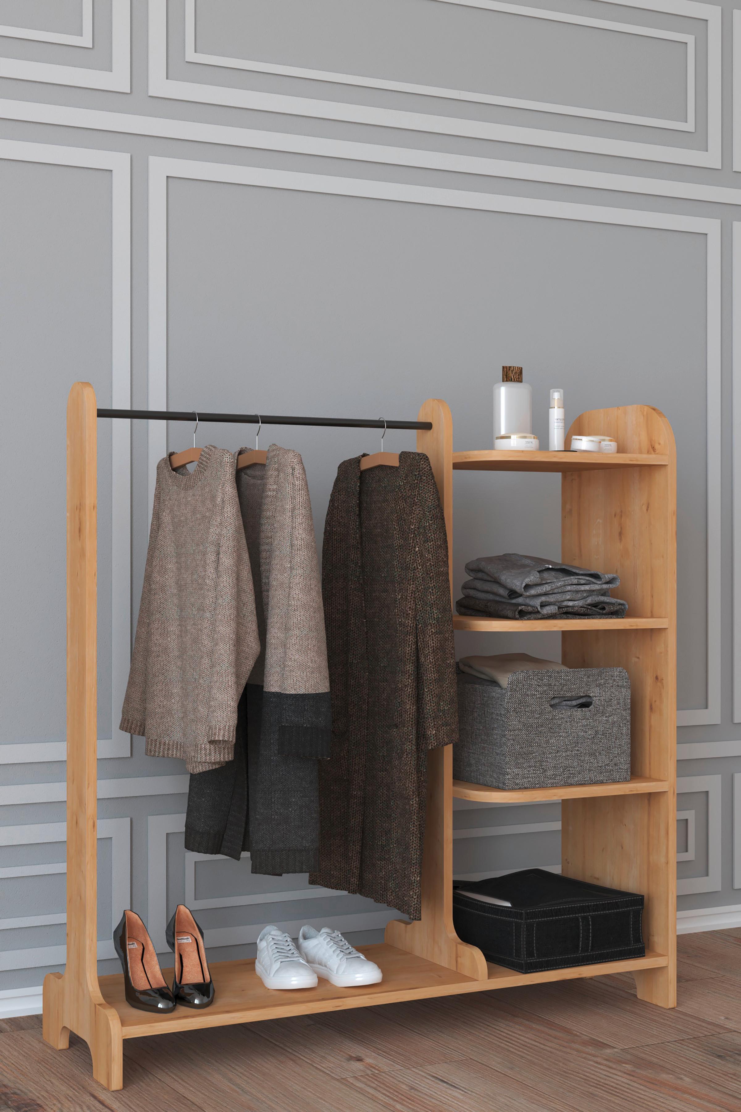 Garderobe LEMPU Honigeiche ca. 106x110x35 cm - Honigeiche, MODERN, Holzwerkstoff (106/110/35cm) - MID.YOU